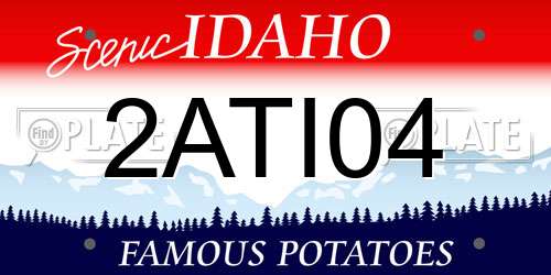 2ATI04 Idaho License Plate