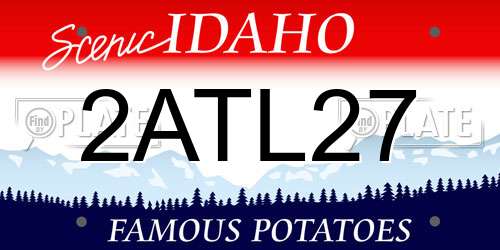 2ATL27 Idaho License Plate