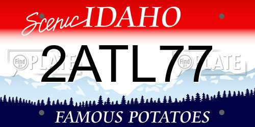 2ATL77 Idaho License Plate