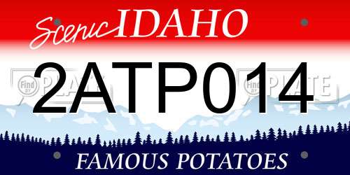 2ATP014 Idaho License Plate