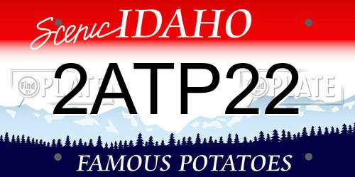 2ATP22 Idaho License Plate