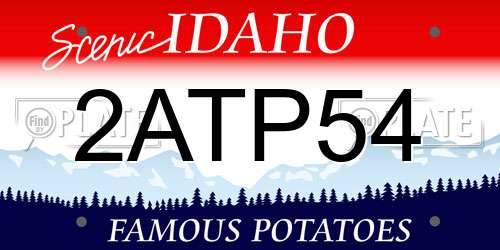 2ATP54 Idaho License Plate