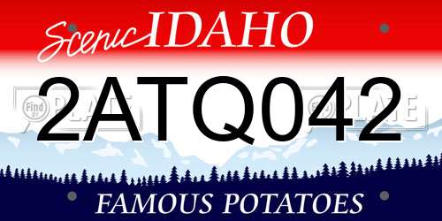 2ATQ042 Idaho License Plate