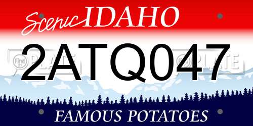 2ATQ047 Idaho License Plate