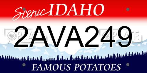 2AVA249 Idaho License Plate
