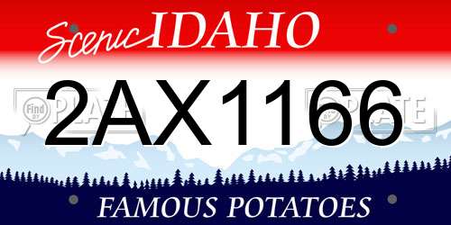 2AX1166 Idaho License Plate