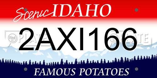 2AXI166 Idaho License Plate