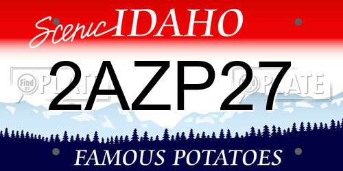 2AZP27 Idaho License Plate