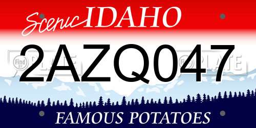 2AZQ047 Idaho License Plate