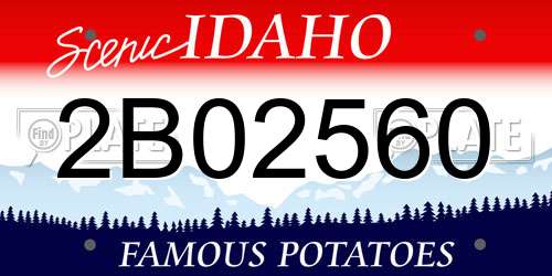 2B02560 Idaho License Plate