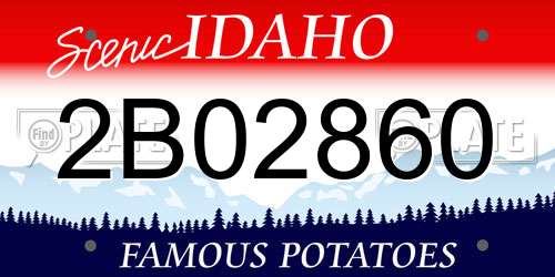 2B02860 Idaho License Plate
