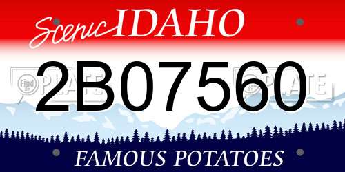 2B07560 Idaho License Plate