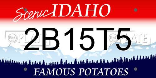 2B15T5 Idaho License Plate