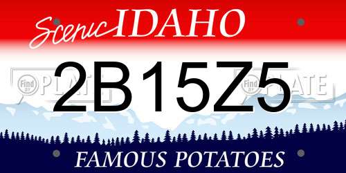 2B15Z5 Idaho License Plate