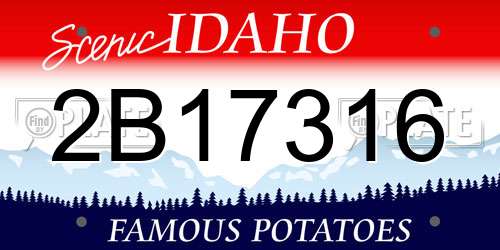 2B17316 Idaho License Plate