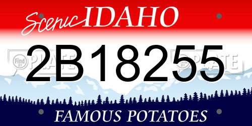 2B18255 Idaho License Plate