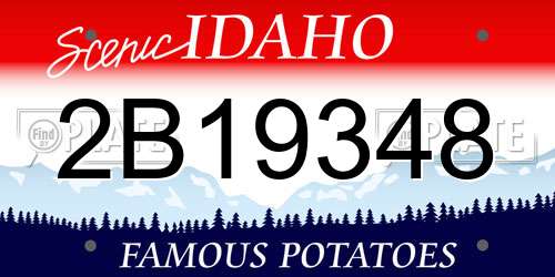 2B19348 Idaho License Plate