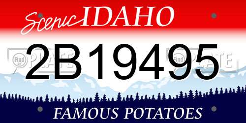 2B19495 Idaho License Plate