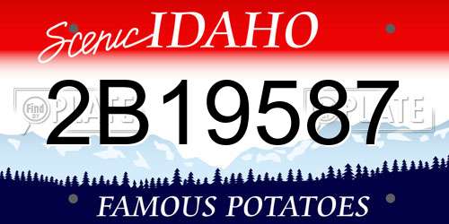 2B19587 Idaho License Plate