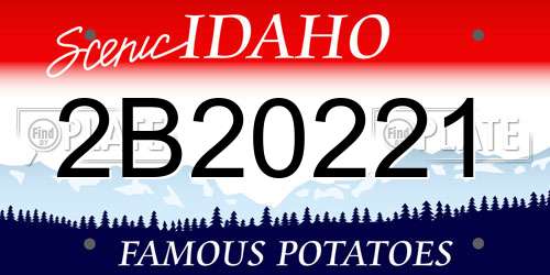 2B20221 Idaho License Plate