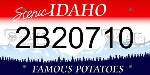 2B20710 Idaho License Plate