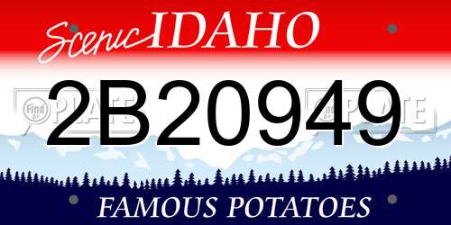 2B20949 Idaho License Plate