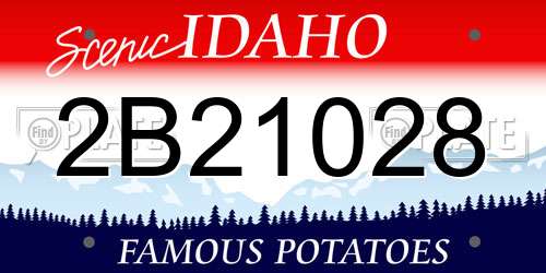 2B21028 Idaho License Plate