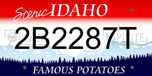 2B2287T Idaho License Plate