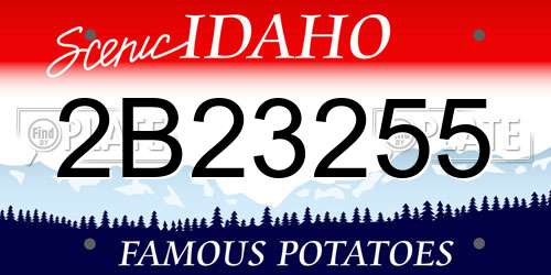 2B23255 Idaho License Plate