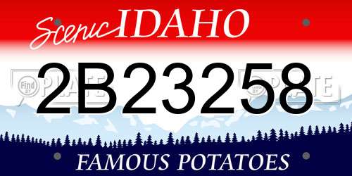 2B23258 Idaho License Plate