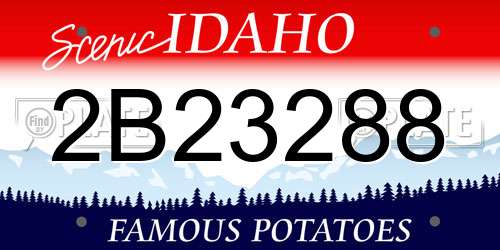 2B23288 Idaho License Plate
