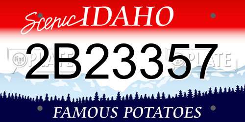 2B23357 Idaho License Plate