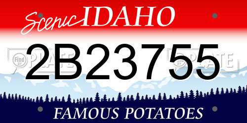 2B23755 Idaho License Plate