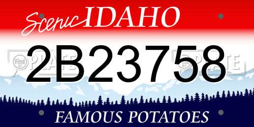 2B23758 Idaho License Plate