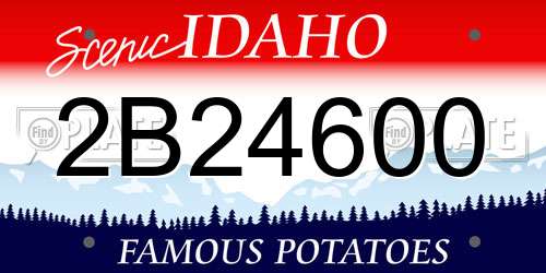 2B24600 Idaho License Plate