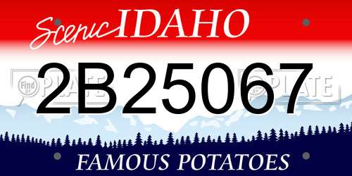 2B25067 Idaho License Plate