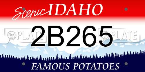 2B265 Idaho License Plate
