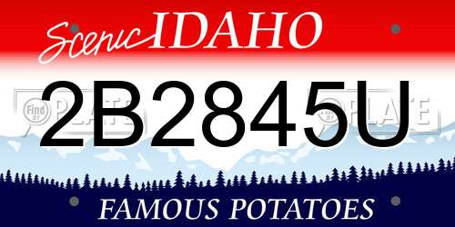 2B2845U Idaho License Plate