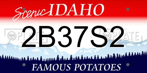 2B37S2 Idaho License Plate