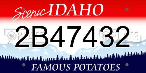 2B47432 Idaho License Plate