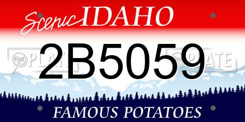 2B5059 Idaho License Plate
