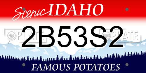 2B53S2 Idaho License Plate
