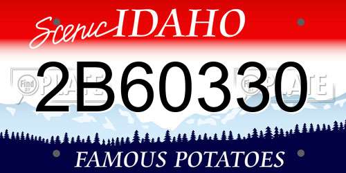 2B60330 Idaho License Plate