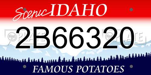 2B66320 Idaho License Plate