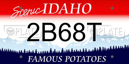 2B68T Idaho License Plate
