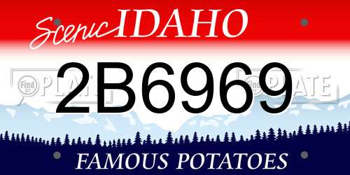 2B6969 Idaho License Plate