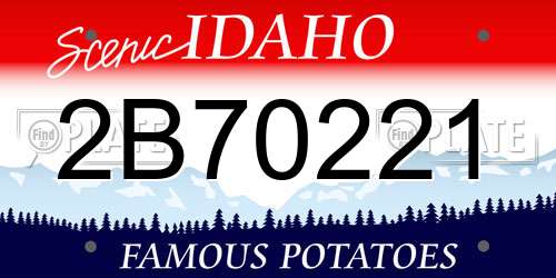 2B70221 Idaho License Plate