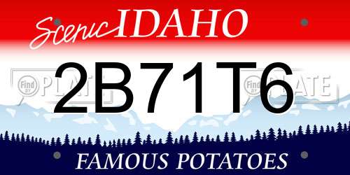 2B71T6 Idaho License Plate