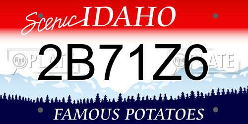 2B71Z6 Idaho License Plate