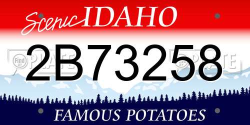 2B73258 Idaho License Plate